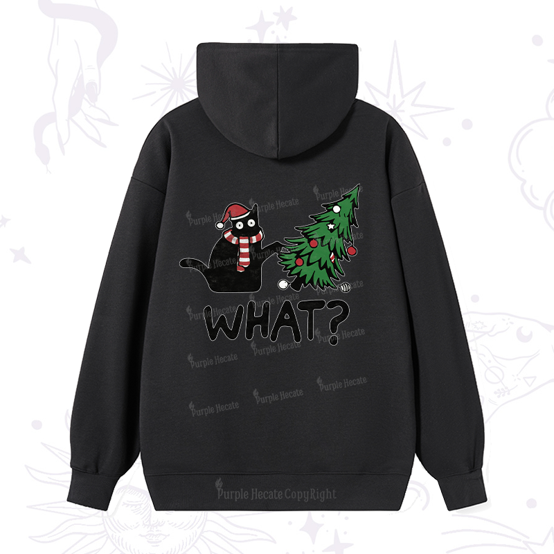 Purplehecate Christmas Black Cat Hoodie