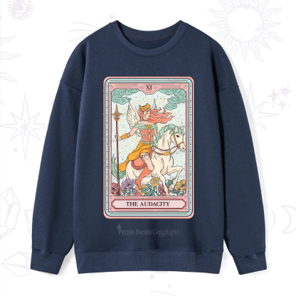 Purplehecate The Audacity Winged Goddess Tarot Card Sweatshirt