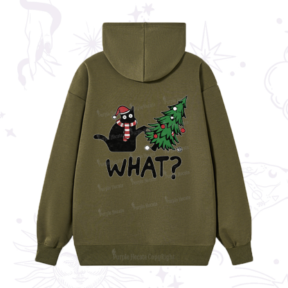 Purplehecate Christmas Black Cat Hoodie