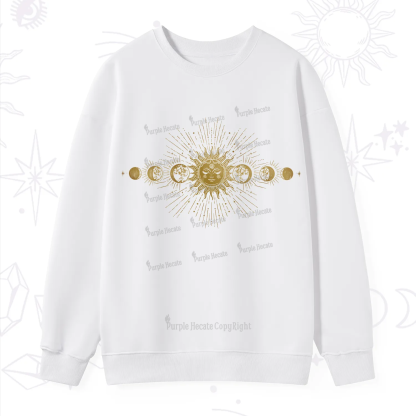 Purplehecate Mystical Moon And Sun Sweatshirt