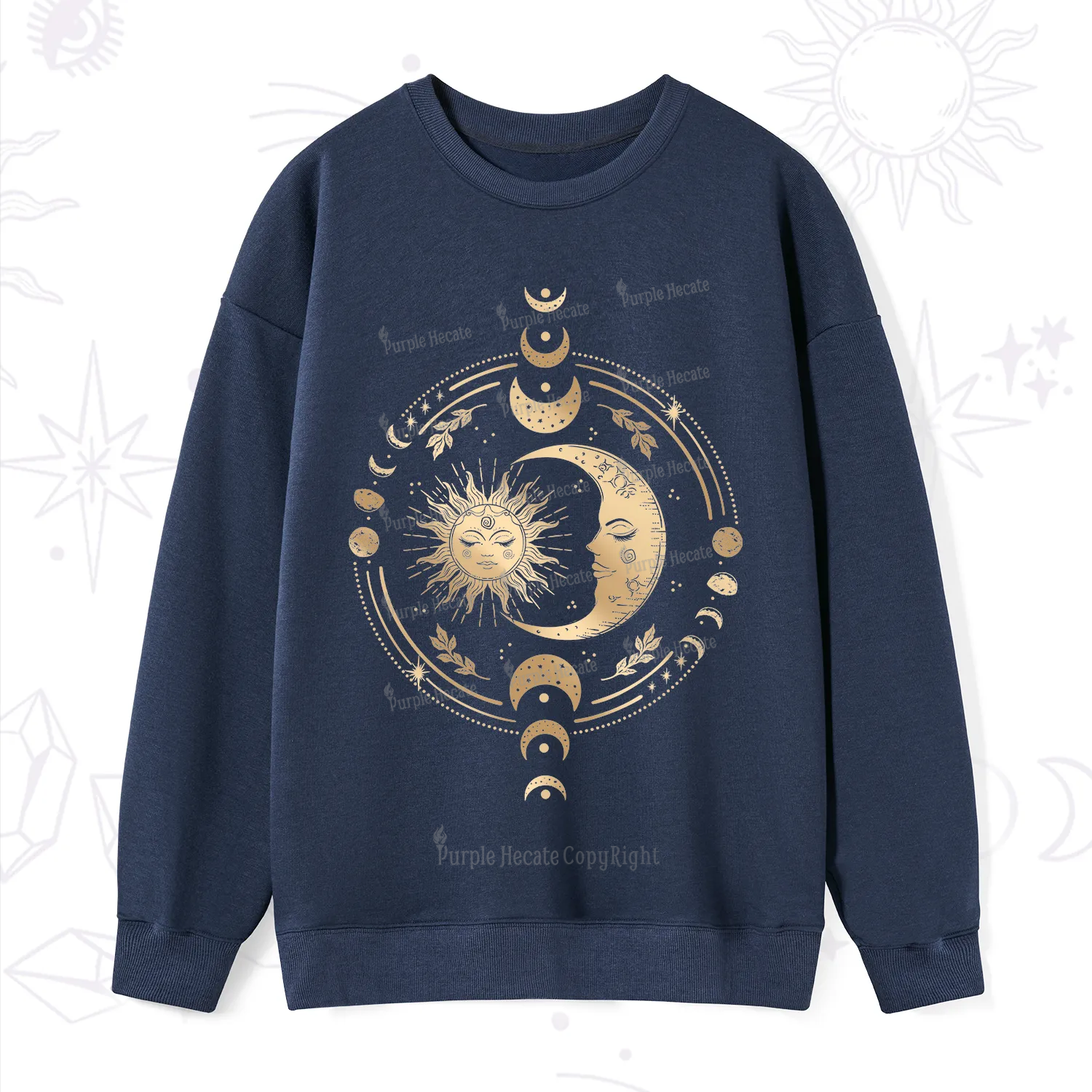 Purplehecate Celestial Sun and Moon Sweatshirt