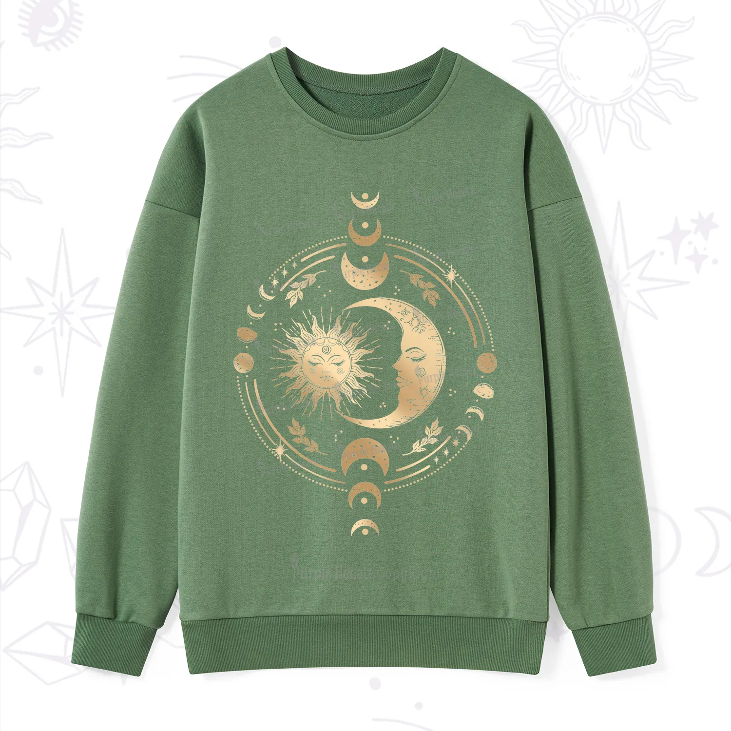 Purplehecate Celestial Sun and Moon Sweatshirt