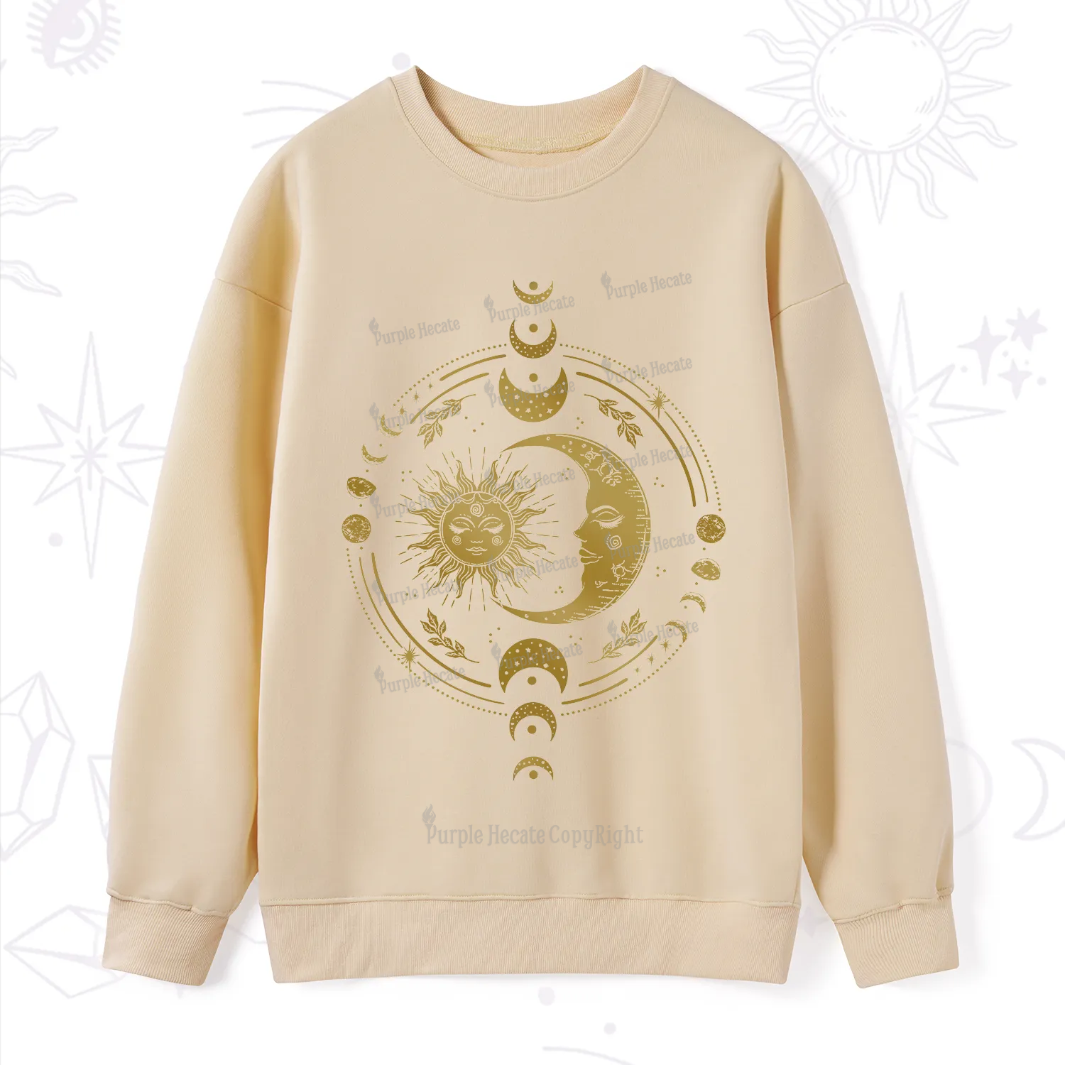 Purplehecate Celestial Sun and Moon Sweatshirt