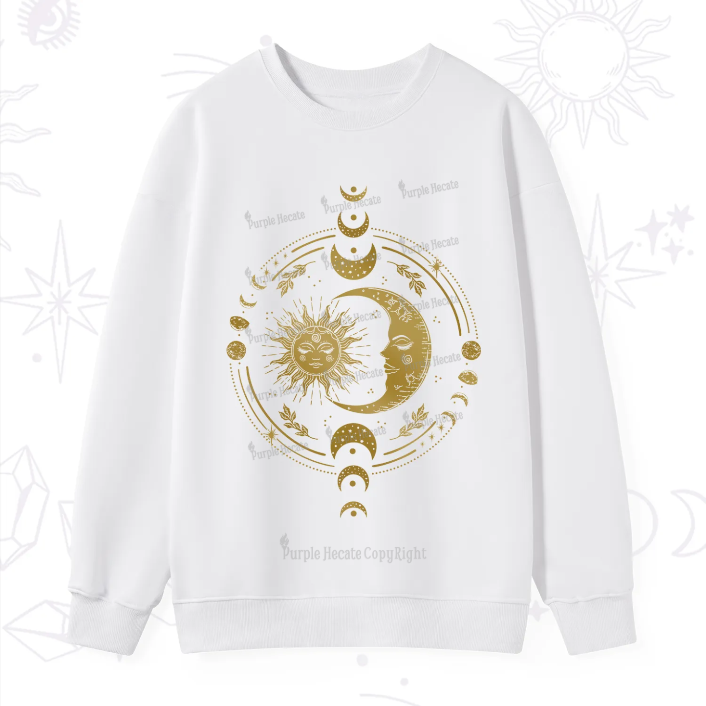 Purplehecate Celestial Sun and Moon Sweatshirt