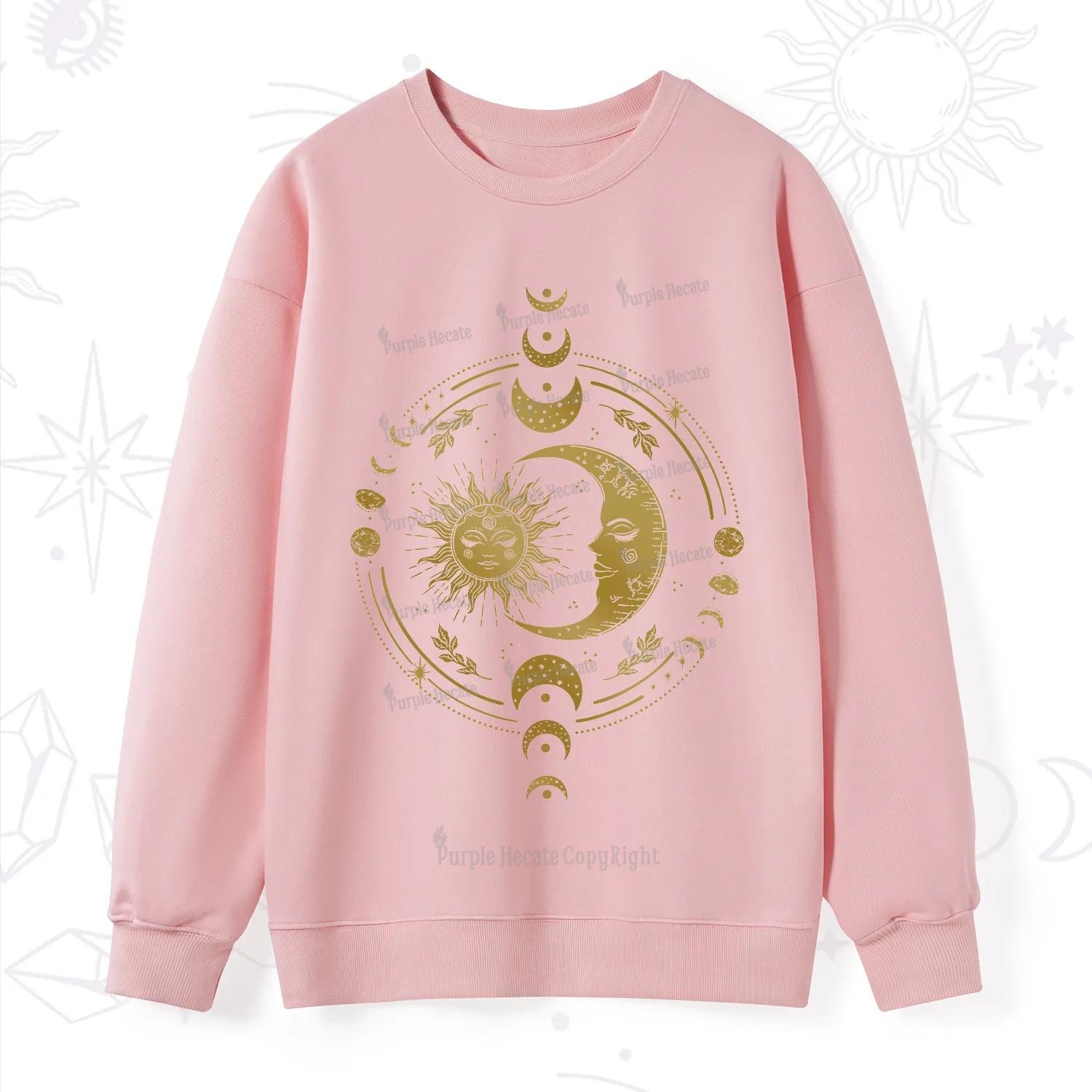 Purplehecate Celestial Sun and Moon Sweatshirt
