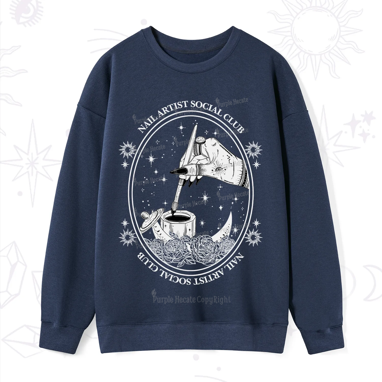 Purplehecate Nail Artist Social Club Sweatshirt