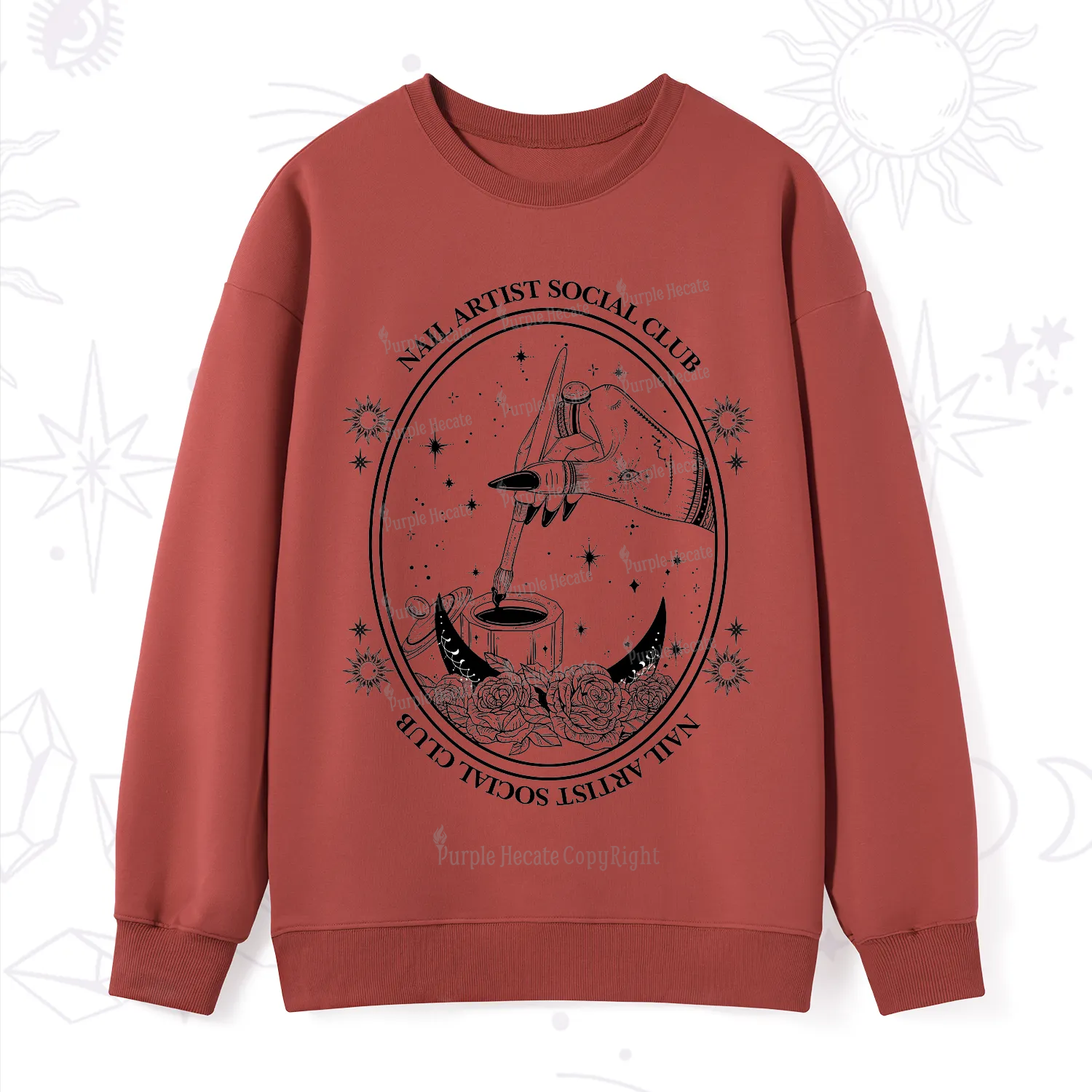 Purplehecate Nail Artist Social Club Sweatshirt