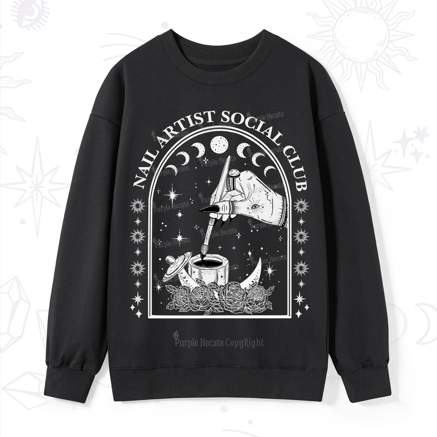 Purplehecate Nail Artist Club Collective Sweatshirt