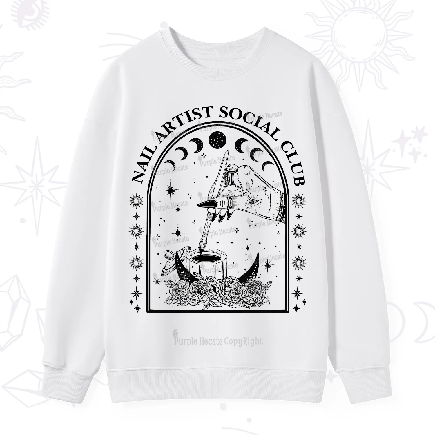 Purplehecate Nail Artist Club Collective Sweatshirt