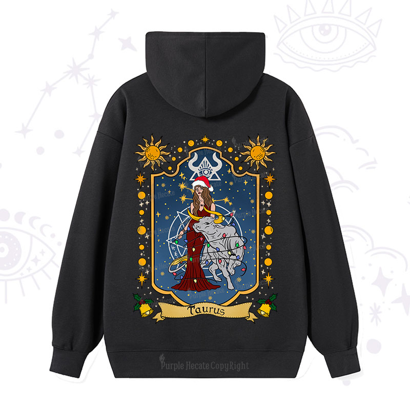 Purplehecate Christmas Taurus Zodiac Hoodie