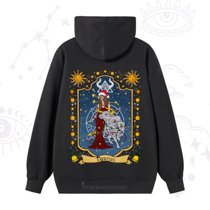 Purplehecate Christmas Taurus Zodiac Hoodie