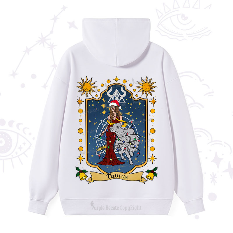 Purplehecate Christmas Taurus Zodiac Hoodie