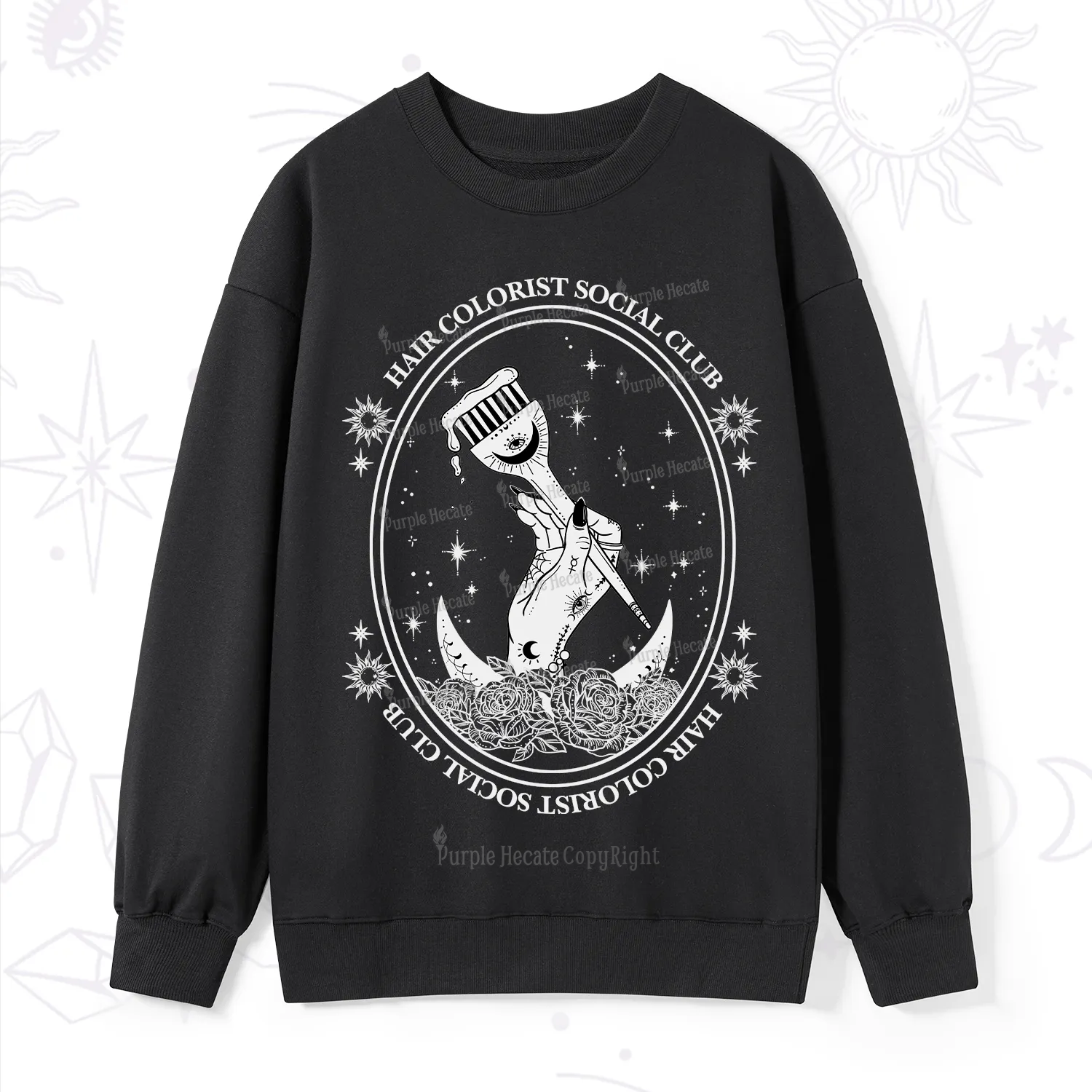 Purplehecate Hair Colorist Social Club Sweatshirt