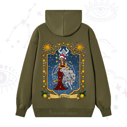 Purplehecate Christmas Taurus Zodiac Hoodie