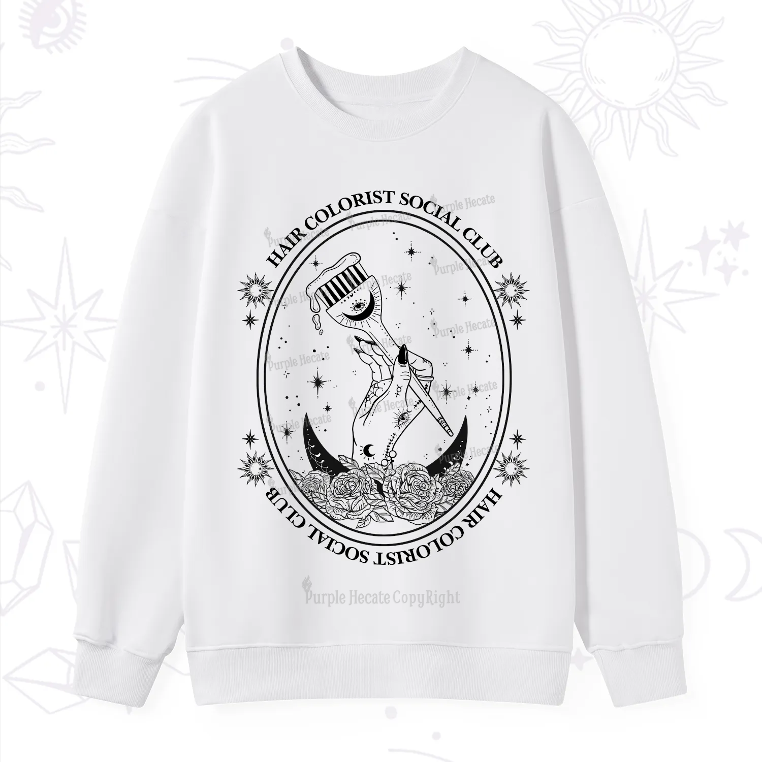 Purplehecate Hair Colorist Social Club Sweatshirt