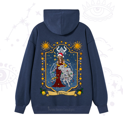 Purplehecate Christmas Taurus Zodiac Hoodie
