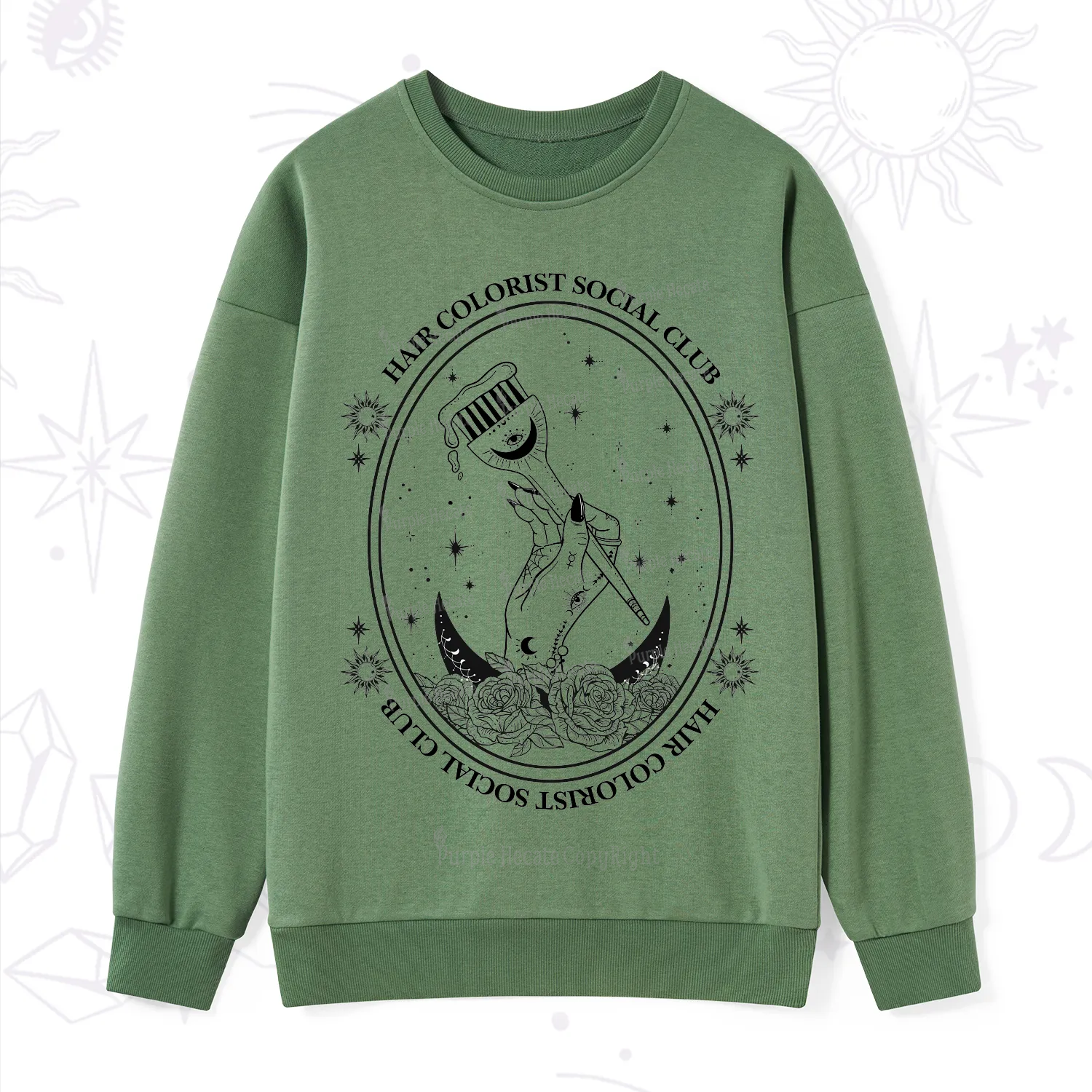 Purplehecate Hair Colorist Social Club Sweatshirt