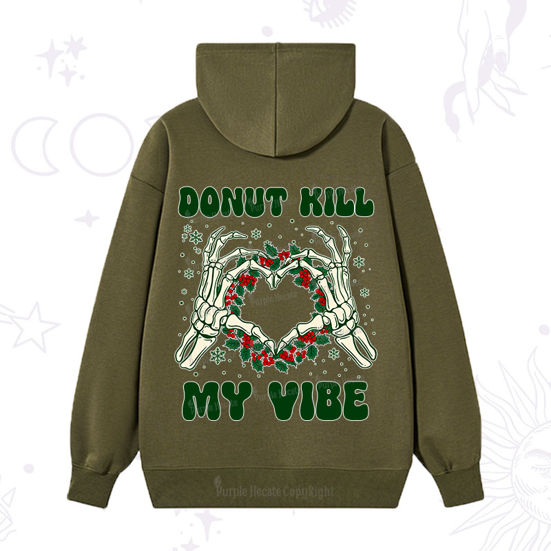 Purplehecate Christmas Donut Kill My Vibe Hoodie
