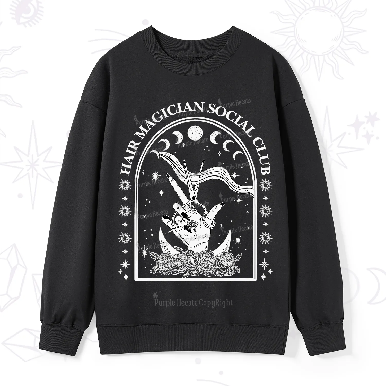 Purplehecate Hair Magician Social Club Collective Sweatshirt