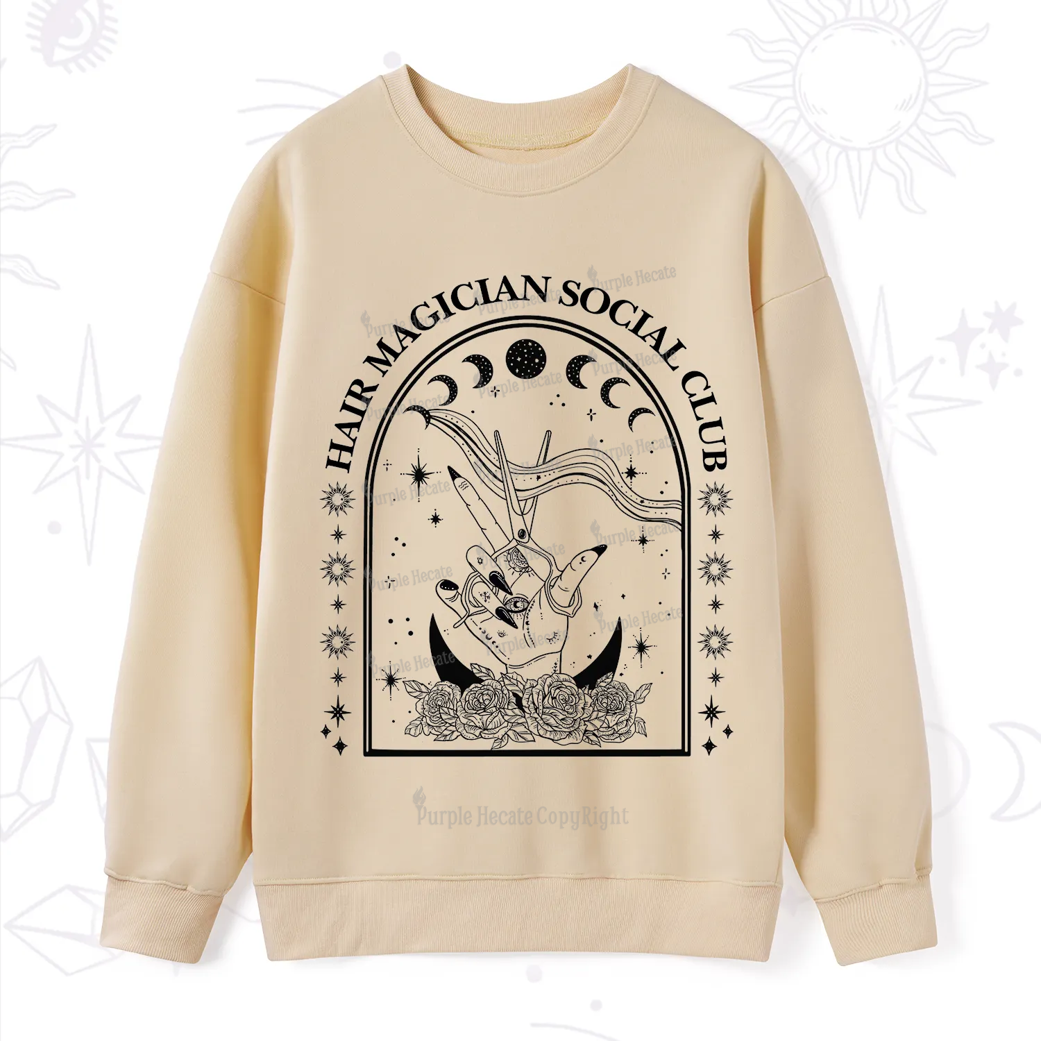 Purplehecate Hair Magician Social Club Collective Sweatshirt