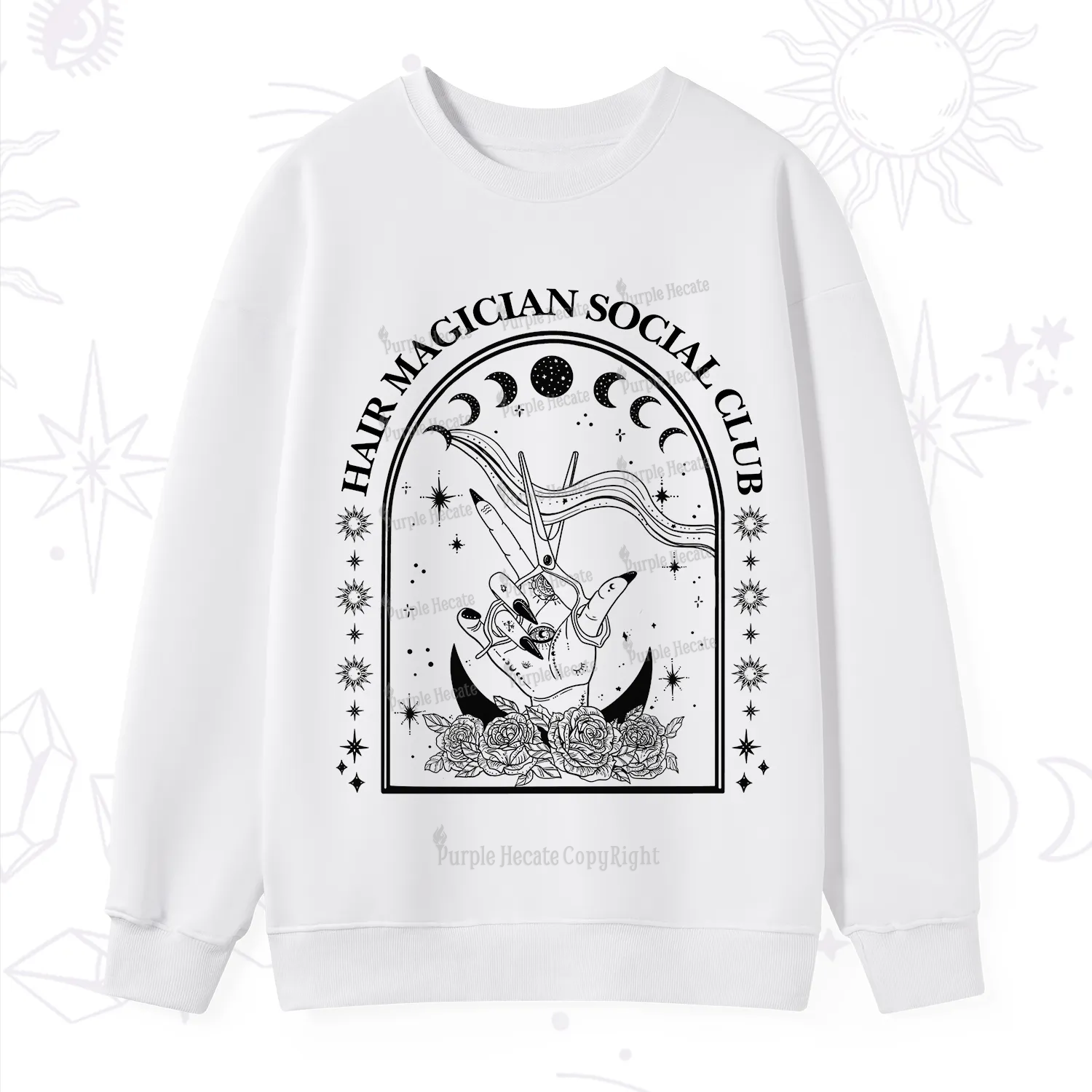 Purplehecate Hair Magician Social Club Collective Sweatshirt