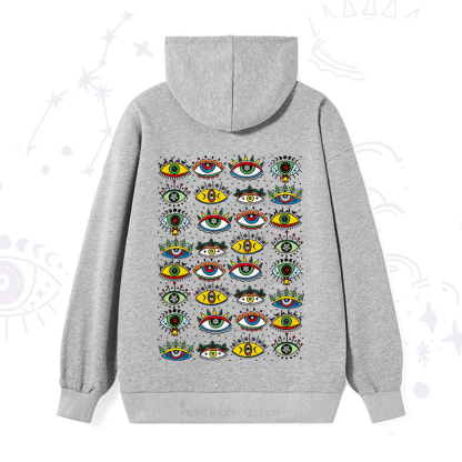 Purplehecate Christmas Evil Eye Pattern Hoodie