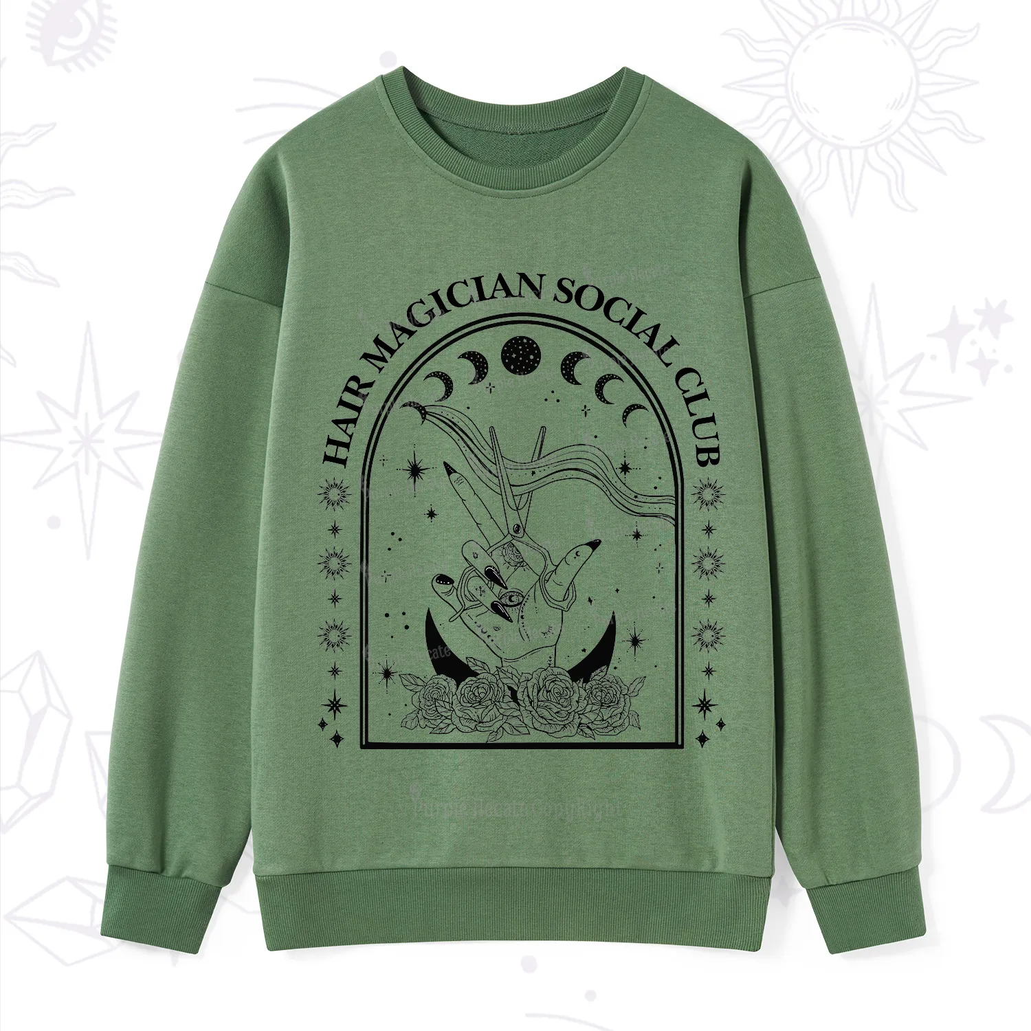 Purplehecate Hair Magician Social Club Collective Sweatshirt