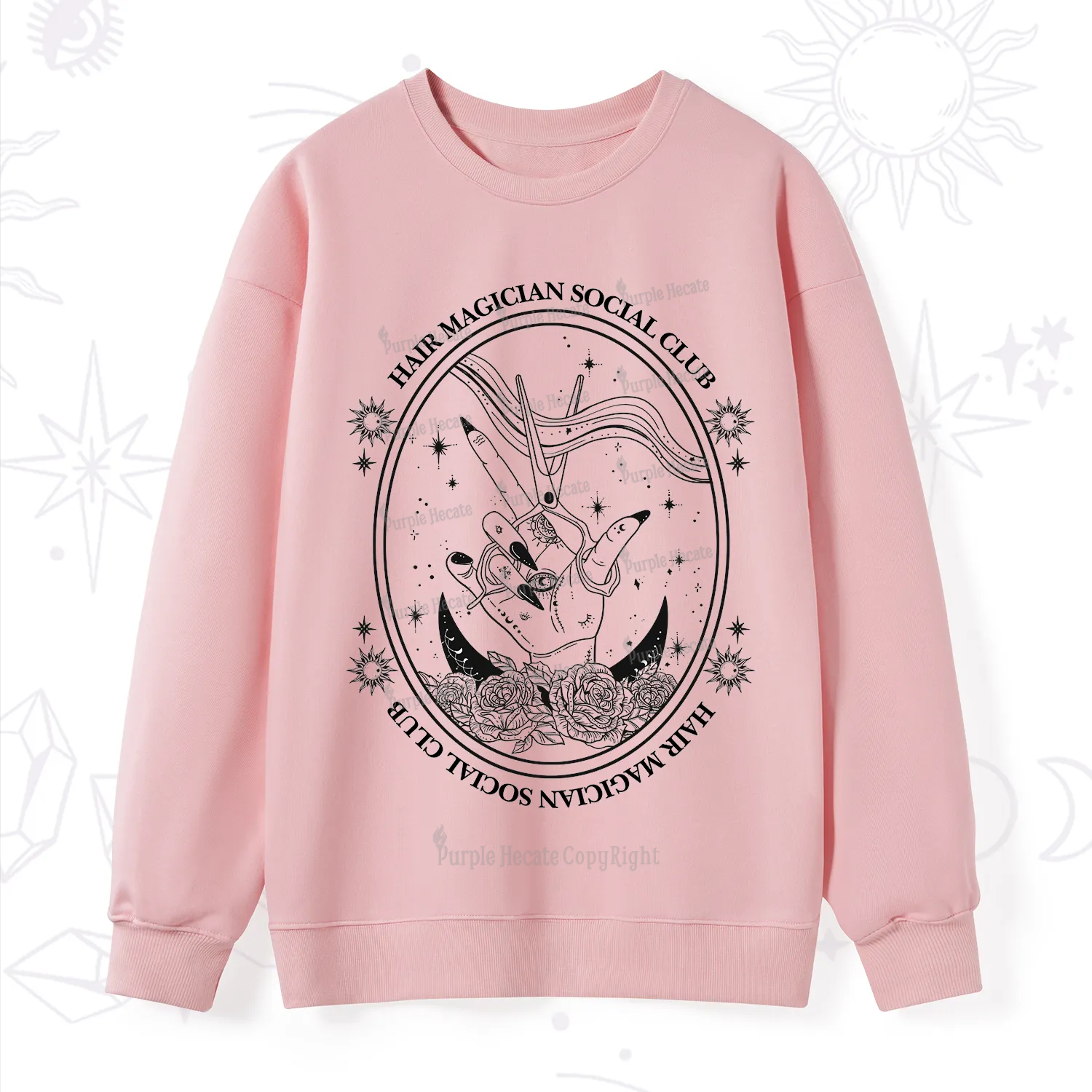 Purplehecate Hair Magician Social Club Sweatshirt