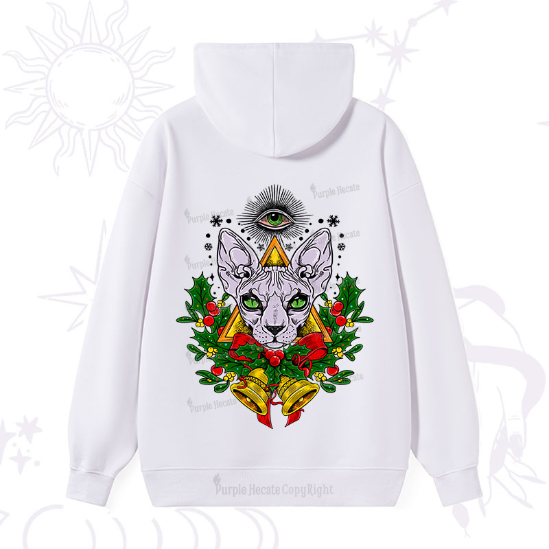 Purplehecate Christmas Mystical Cat Hoodie