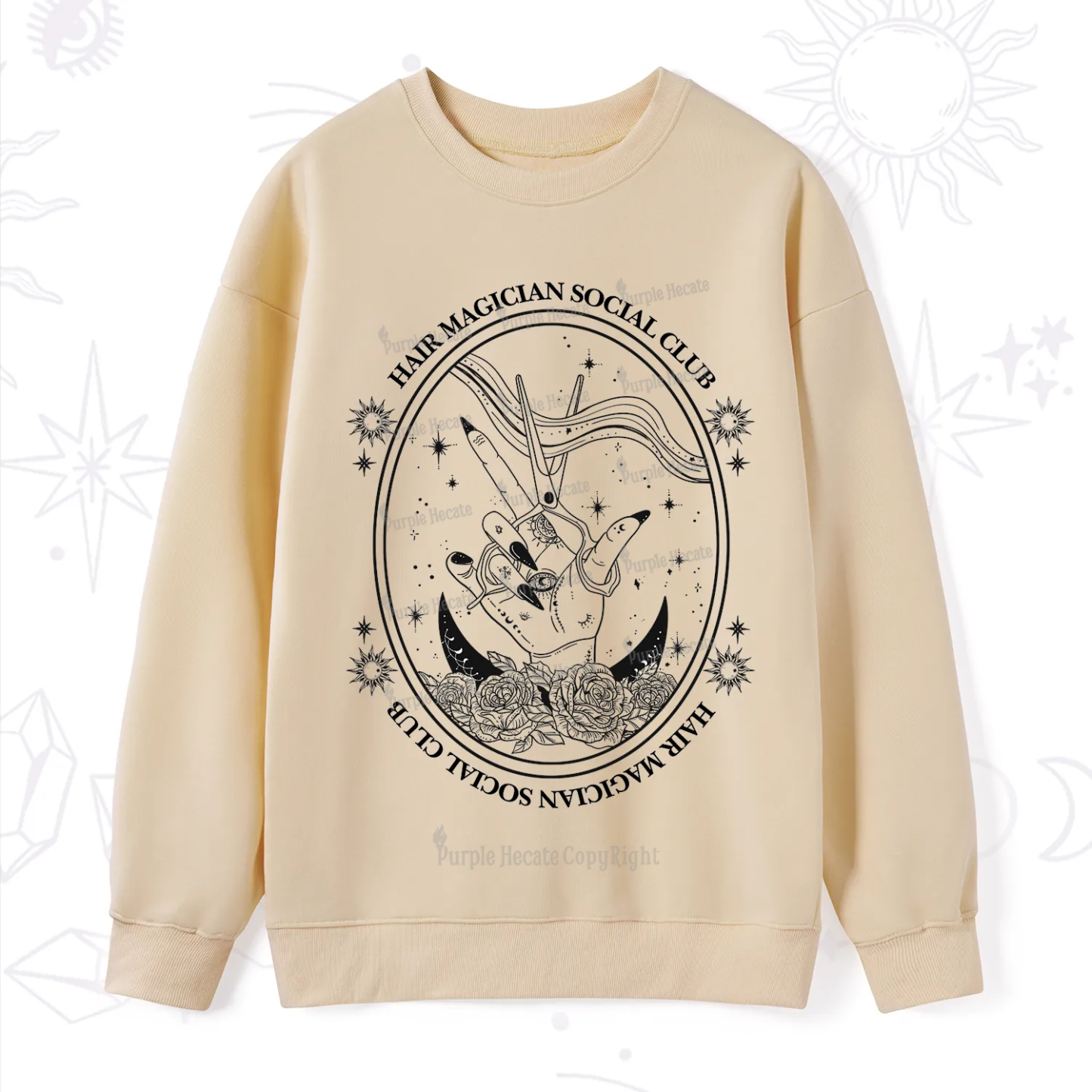 Purplehecate Hair Magician Social Club Sweatshirt