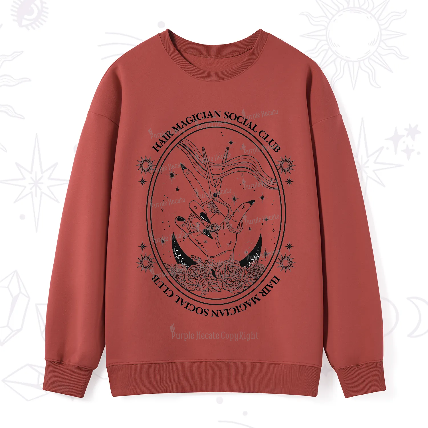 Purplehecate Hair Magician Social Club Sweatshirt