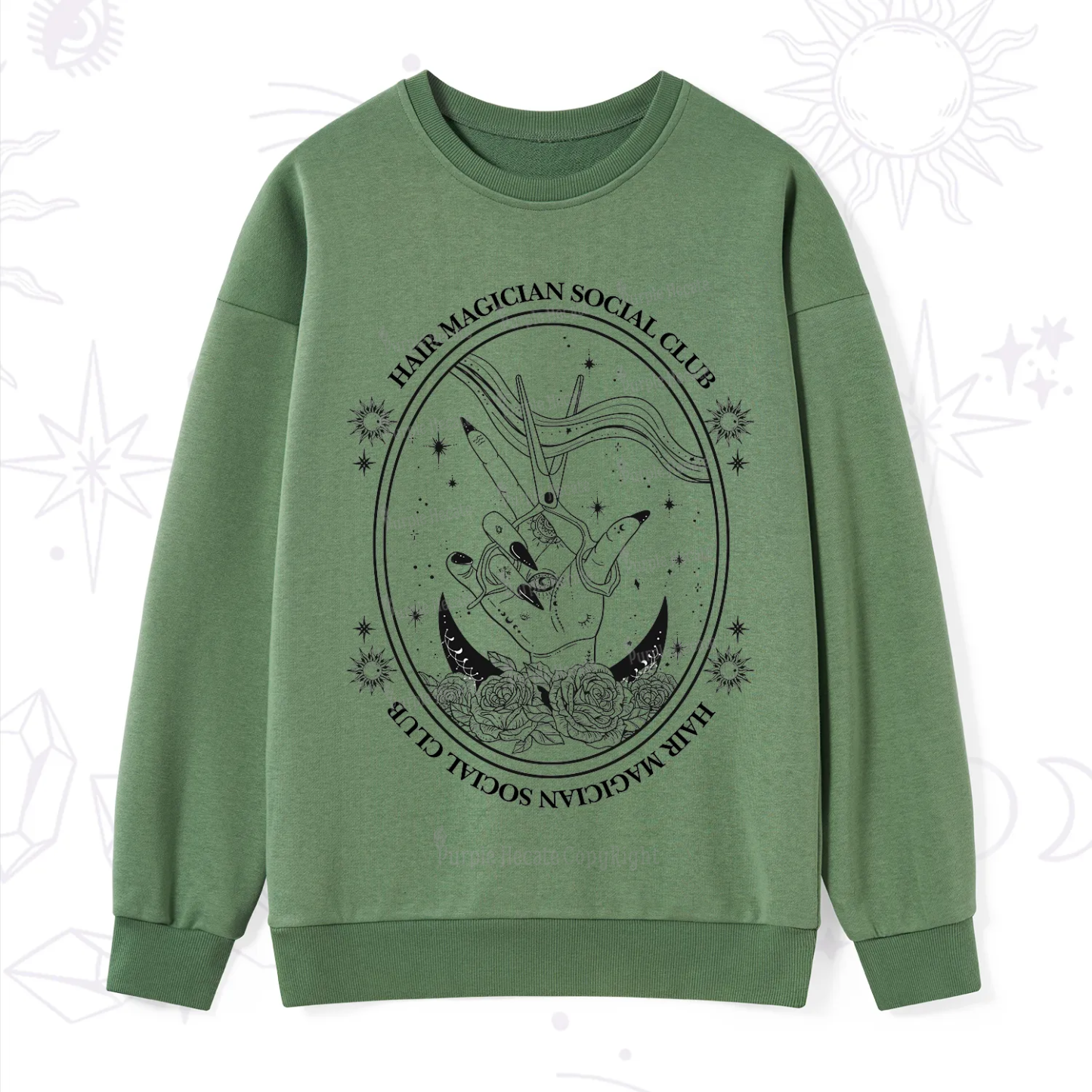 Purplehecate Hair Magician Social Club Sweatshirt