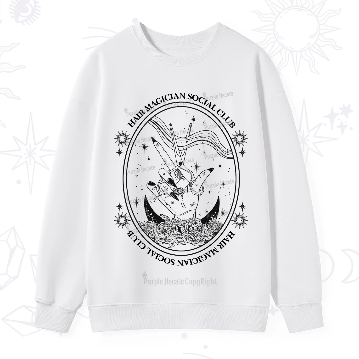 Purplehecate Hair Magician Social Club Sweatshirt