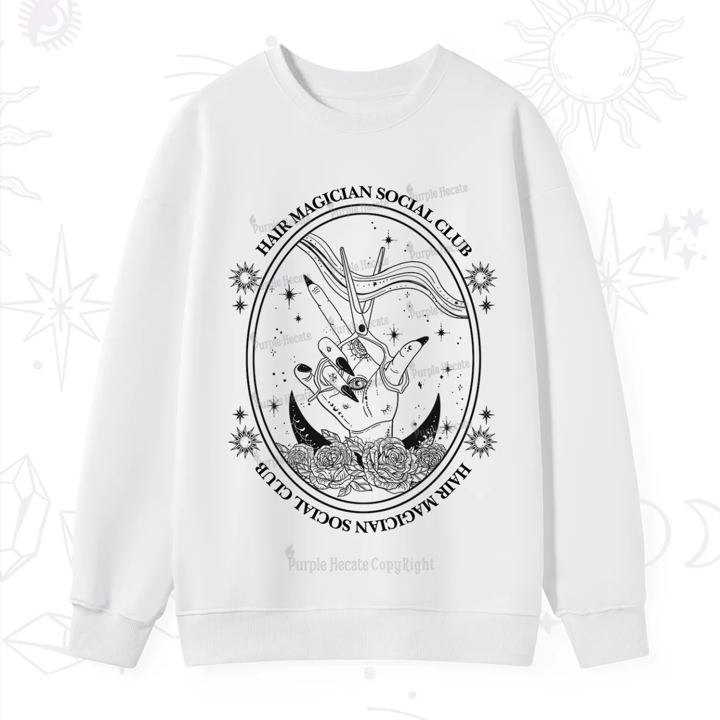 Purplehecate Hair Magician Social Club Sweatshirt