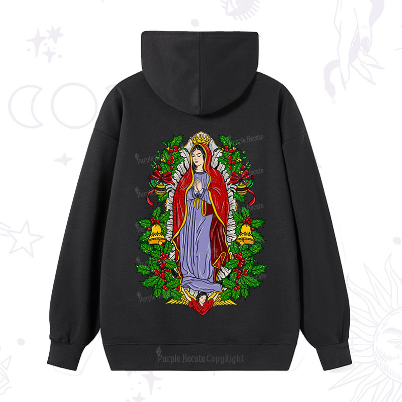 Magic Purplehecate Christmas Mother Mary Hoodie
