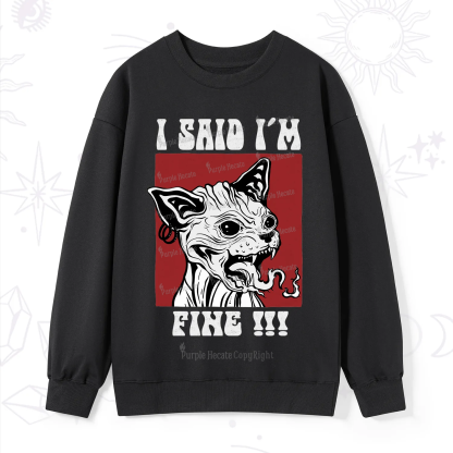 Purplehecate Angry Cat Sweatshirt