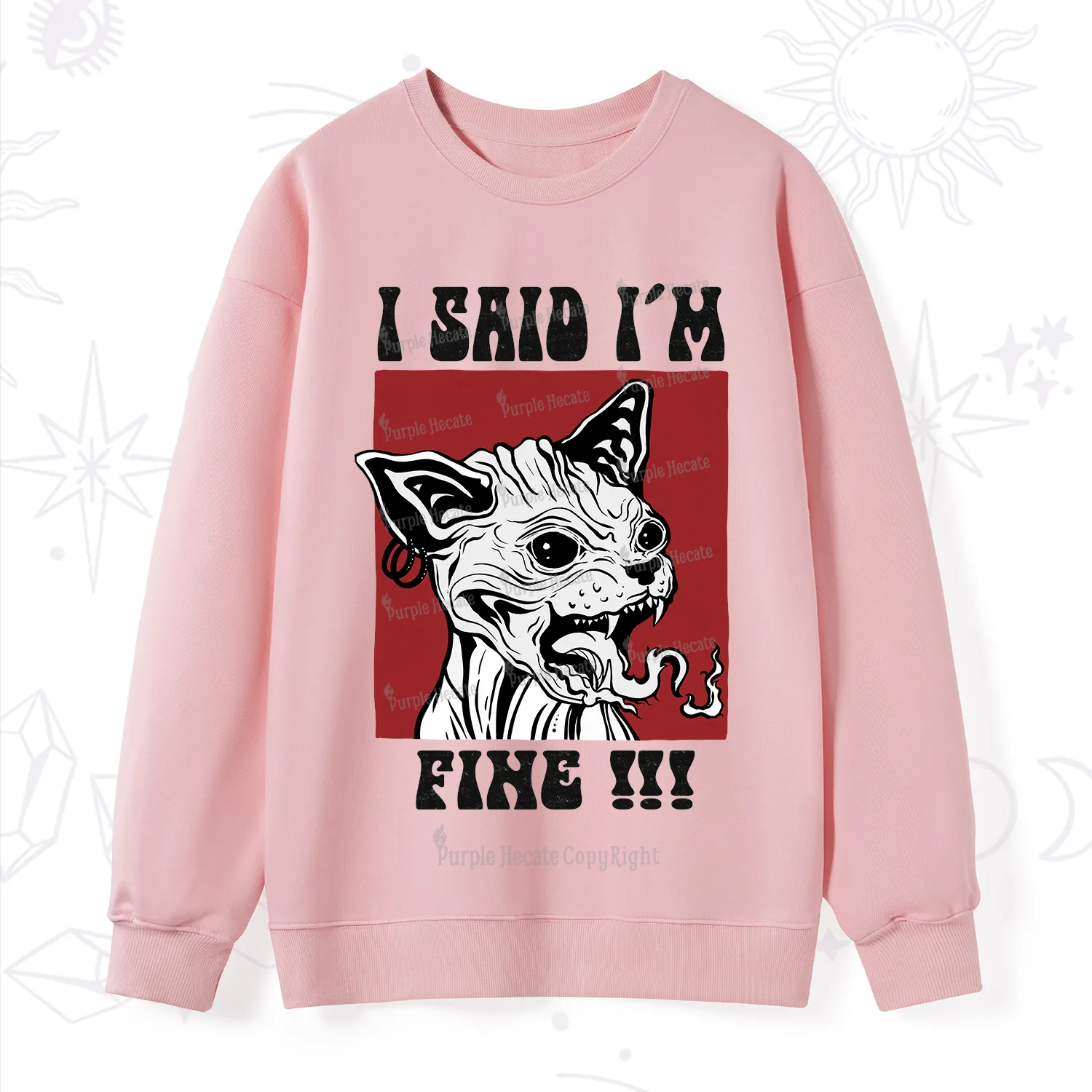 Purplehecate Angry Cat Sweatshirt