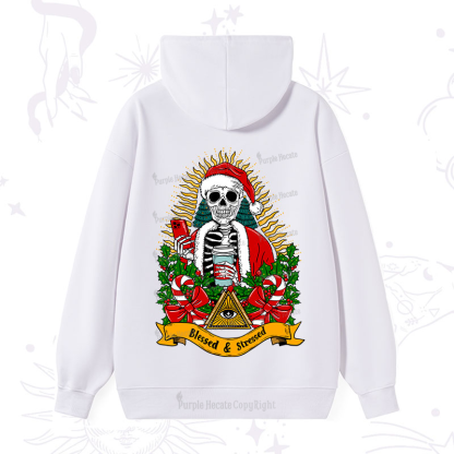 Purplehecate Christmas Blessed And Stressed Hoodie