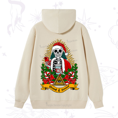 Purplehecate Christmas Blessed And Stressed Hoodie