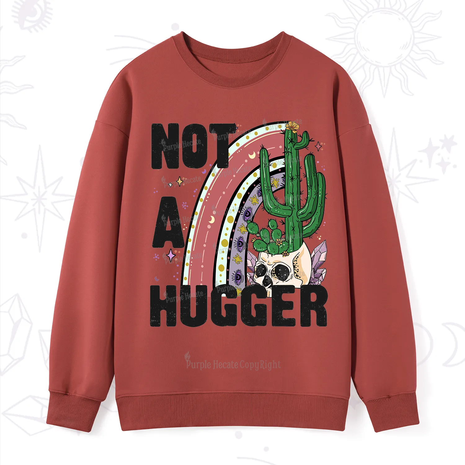 Purplehecate Not A Hugger Sweatshirt