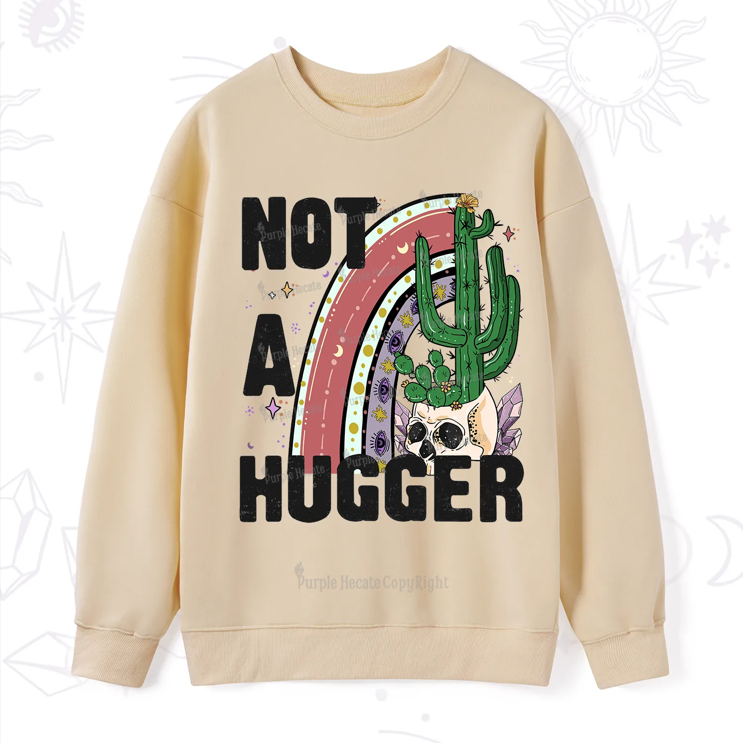 Purplehecate Not A Hugger Sweatshirt