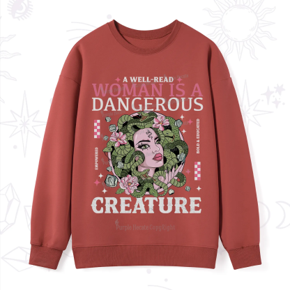 Purplehecate A Well Read Woman Is A Dangerous Sweatshirt