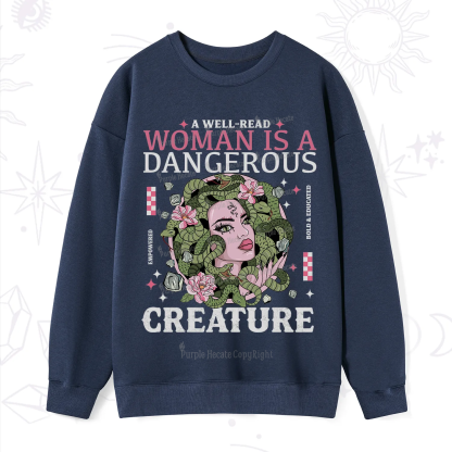 Purplehecate A Well Read Woman Is A Dangerous Sweatshirt