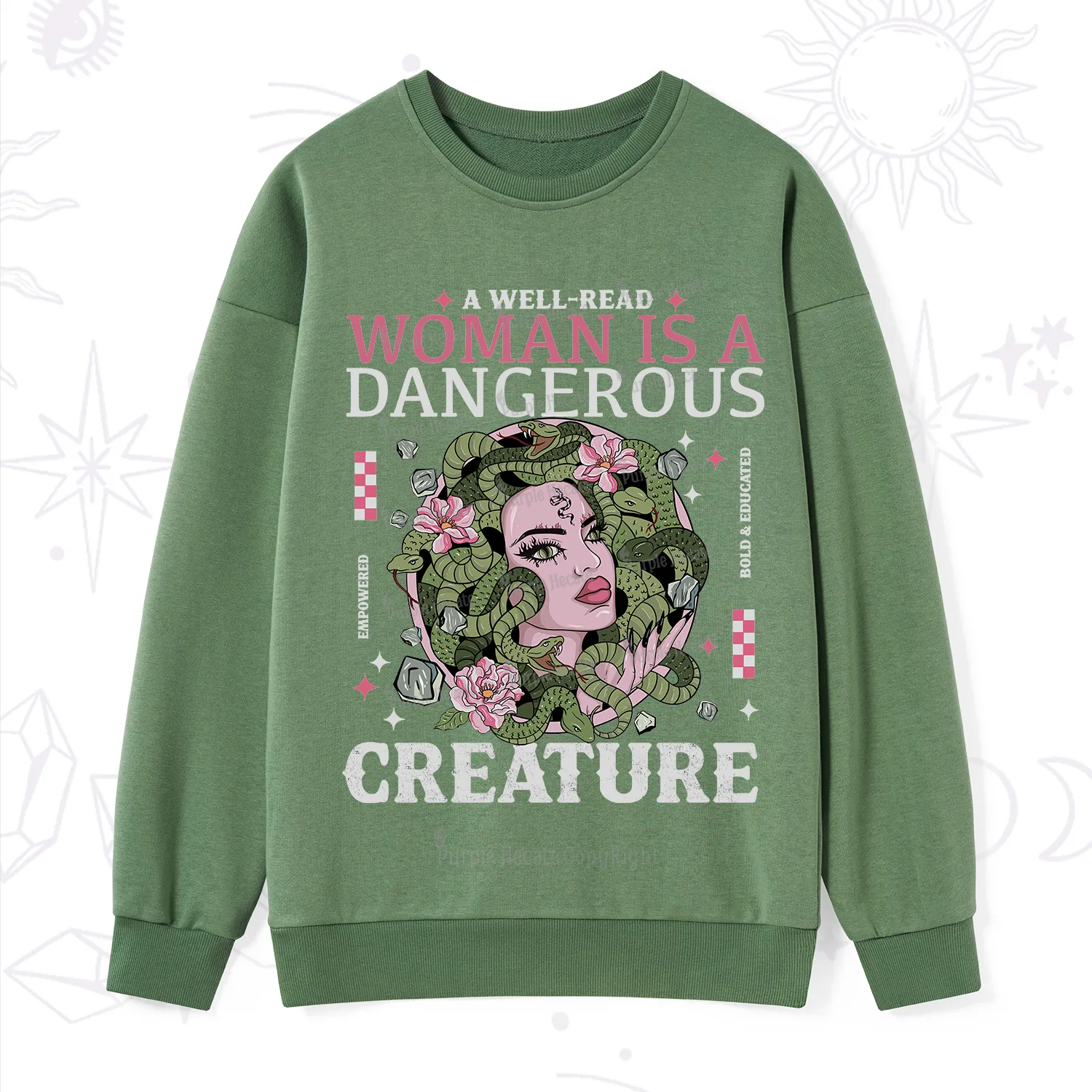 Purplehecate A Well Read Woman Is A Dangerous Sweatshirt