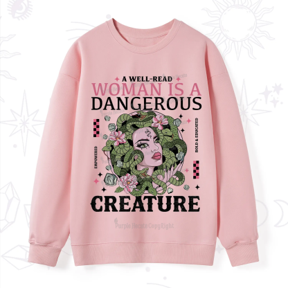Purplehecate A Well Read Woman Is A Dangerous Sweatshirt
