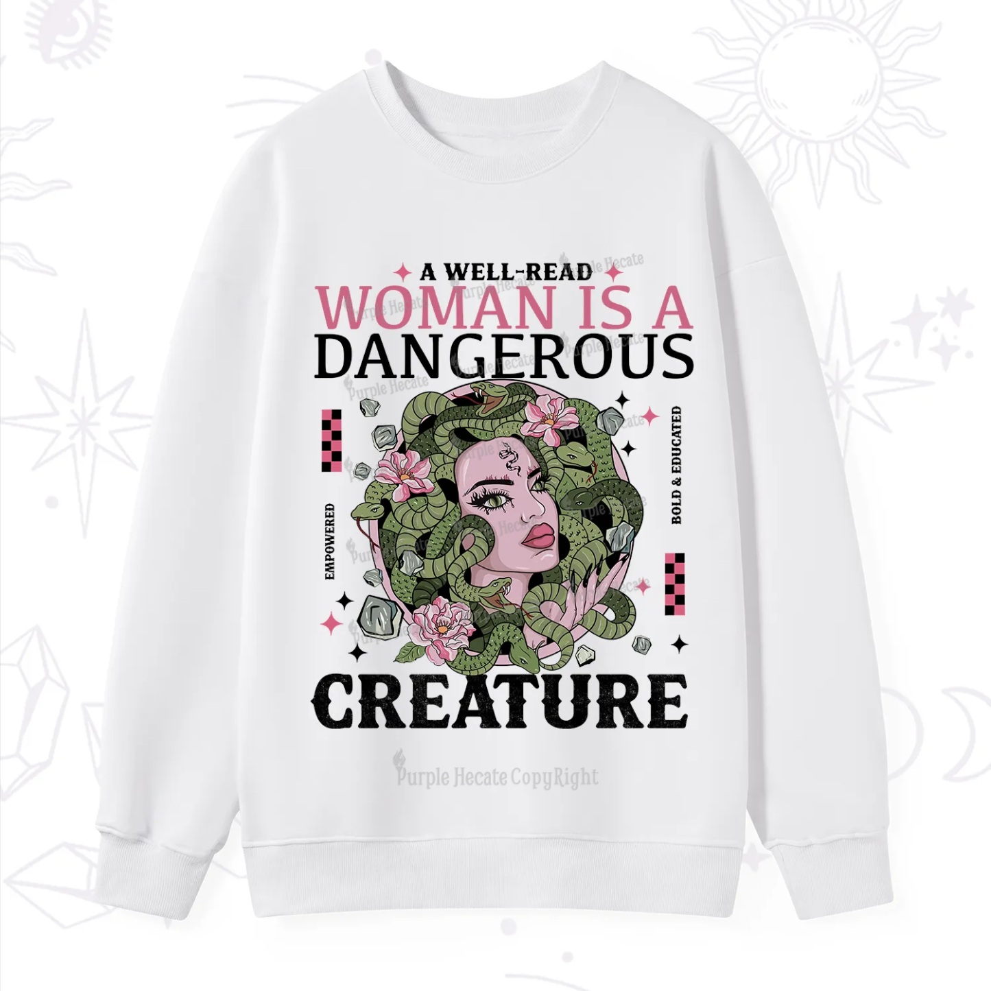 Purplehecate A Well Read Woman Is A Dangerous Sweatshirt