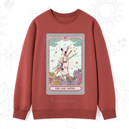 Purplehecate The Enchanted Nail Artist Tarot Card Sweatshirt
