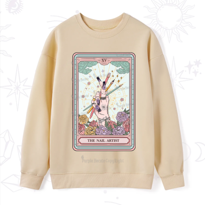Purplehecate The Enchanted Nail Artist Tarot Card Sweatshirt