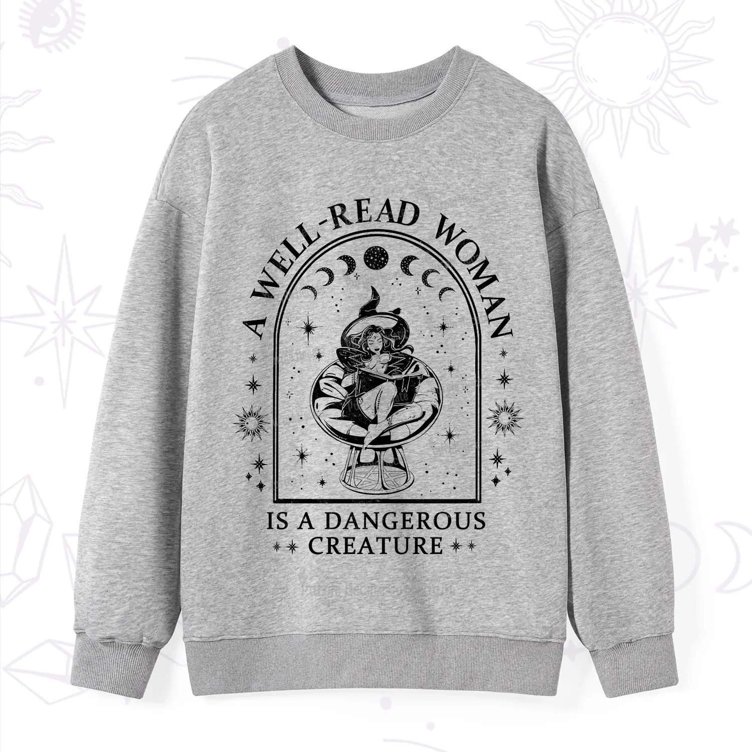 Purplehecate A Well Read Woman Bookish Sweatshirt