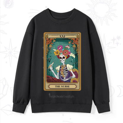 Purplehecate The Nurse Funny Tarot Card Sweatshirt